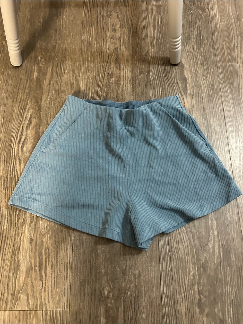 lululemon athletica Ribbed Sky Blue High-Waist Lounge Shorts